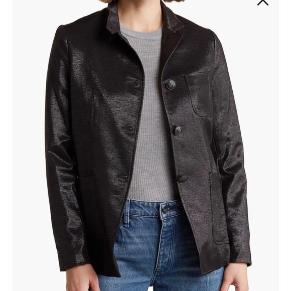 Rag & Bone Black Blazer with Metallic Sheen size 6 - Picture 2 of 11